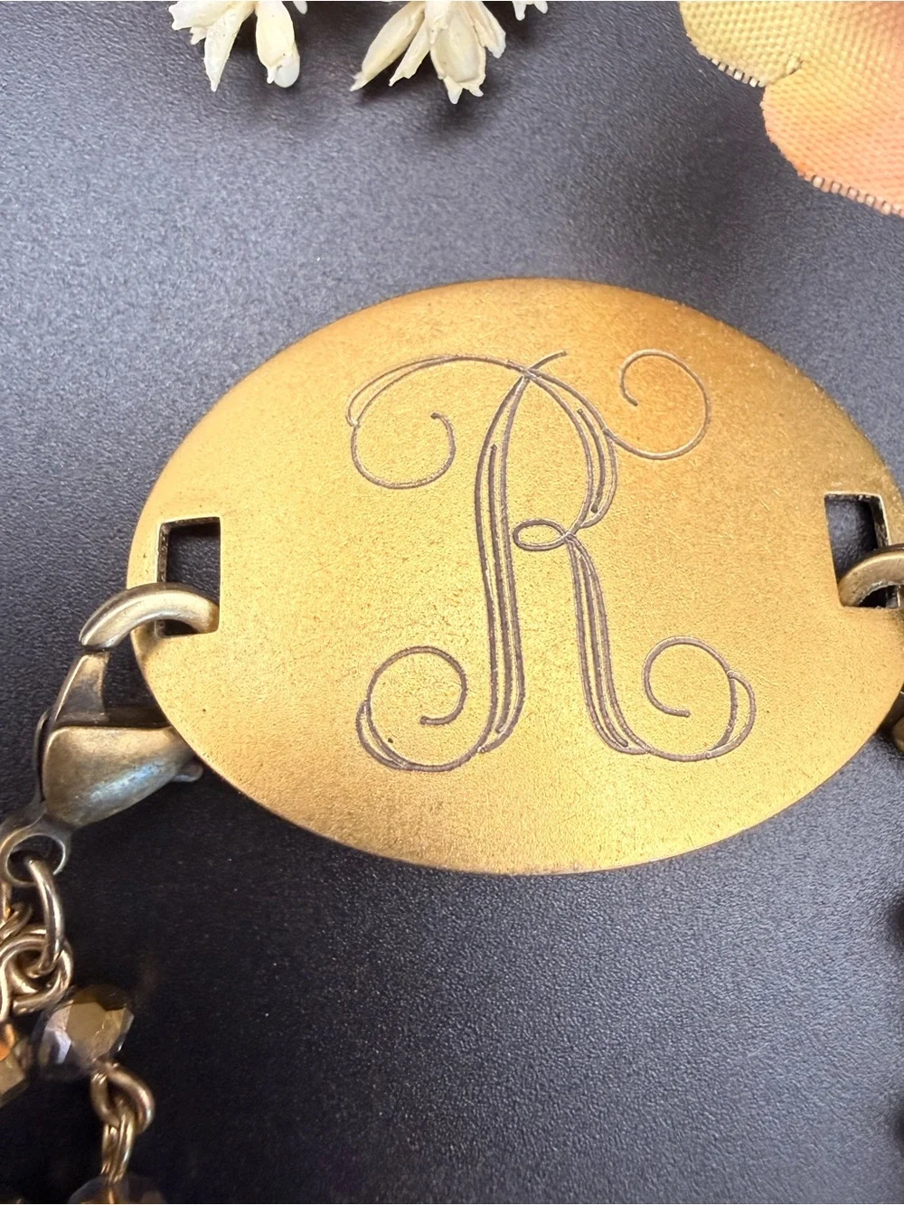 Monogrammed Gold-Tone 'R' Multi-Strand Bracelet - Picture 4 of 6